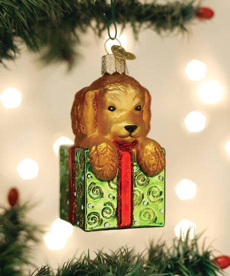 Doodle Puppy Surprise Ornament