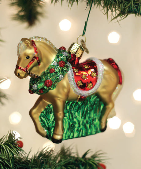Horse With Wreath Ornament