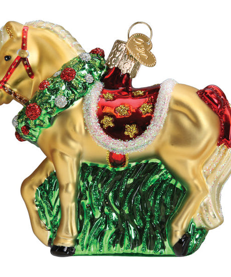 Horse With Wreath Ornament
