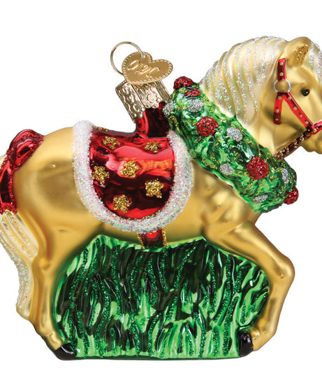 Horse With Wreath Ornament