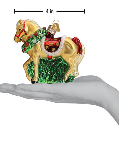 Horse With Wreath Ornament