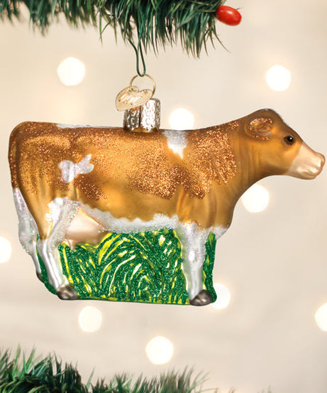 Brown Dairy Cow Ornament