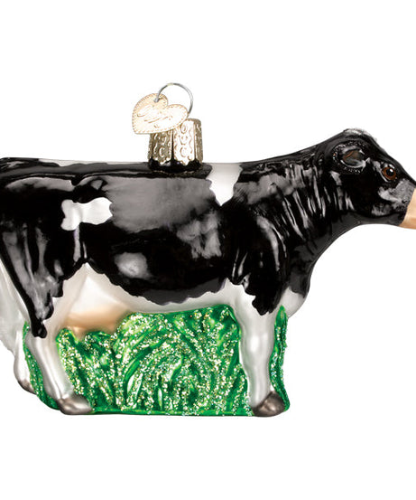 Black Dairy Cow Ornament