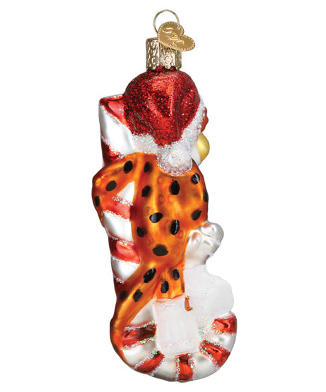 Chester Cheetah On Candy Cane Ornament