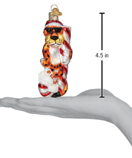 Chester Cheetah On Candy Cane Ornament