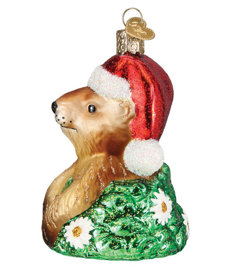 Santa Groundhog Ornament