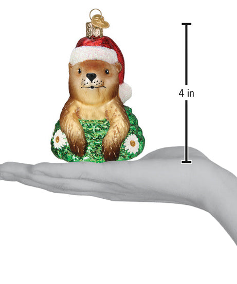 Santa Groundhog Ornament
