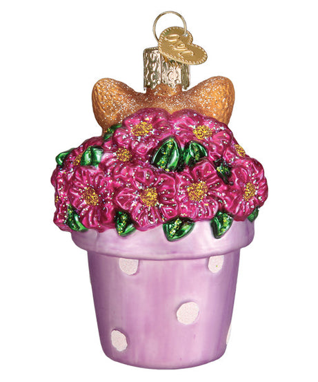 Kitten In Flower Pot Ornament