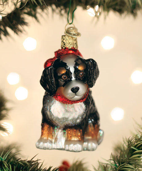 Bernedoodle Puppy Ornament