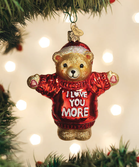 I Love You More Bear Ornament