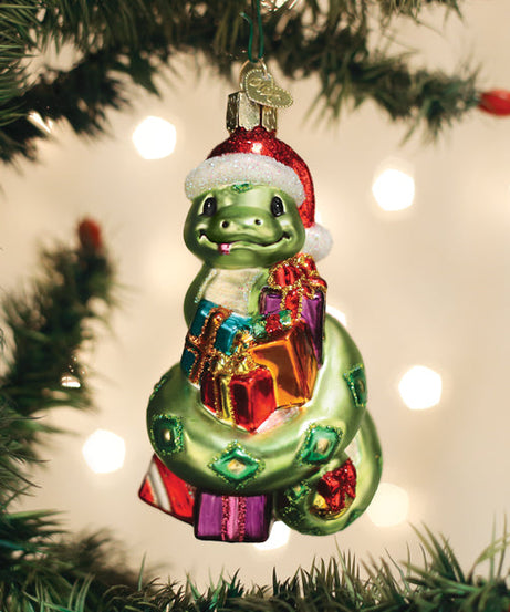 Santa Snake Ornament
