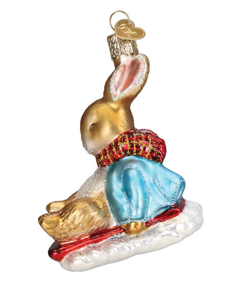 Peter Rabbit On Sled Ornament