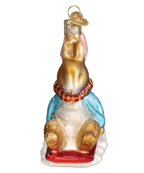 Peter Rabbit On Sled Ornament