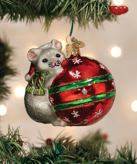 Playful Christmas Mouse Ornament - Grazingbelles