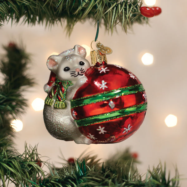 Playful Christmas Mouse Ornament - Grazingbelles