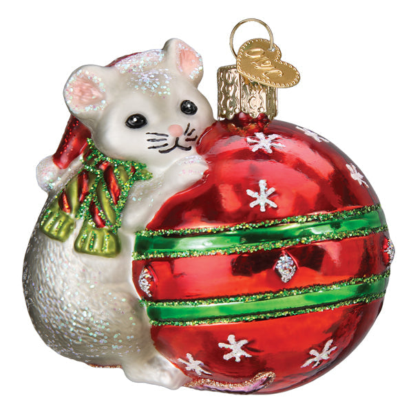 Playful Christmas Mouse Ornament - Grazingbelles