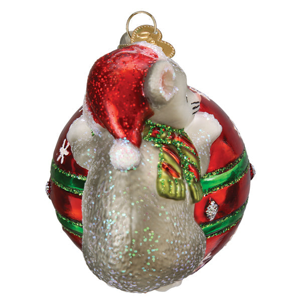Playful Christmas Mouse Ornament - Grazingbelles