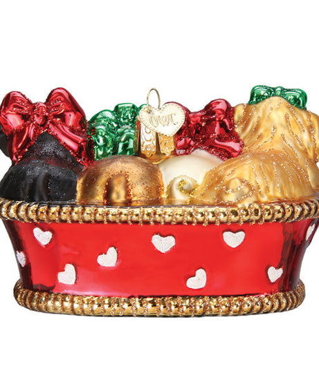 Puppies In A Basket Ornament - Grazingbelles