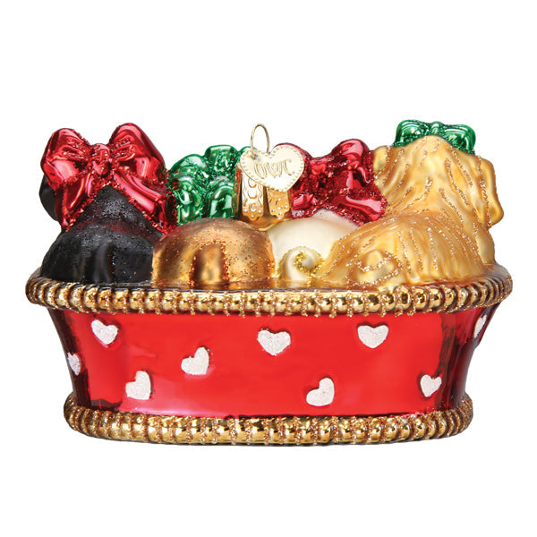 Puppies In A Basket Ornament - Grazingbelles