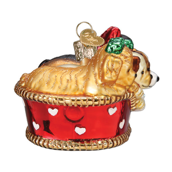 Puppies In A Basket Ornament - Grazingbelles