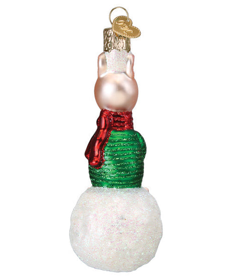 Piglet On Snowball Ornament - Grazingbelles
