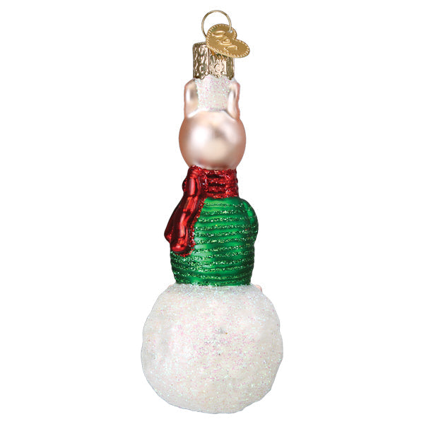 Piglet On Snowball Ornament - Grazingbelles