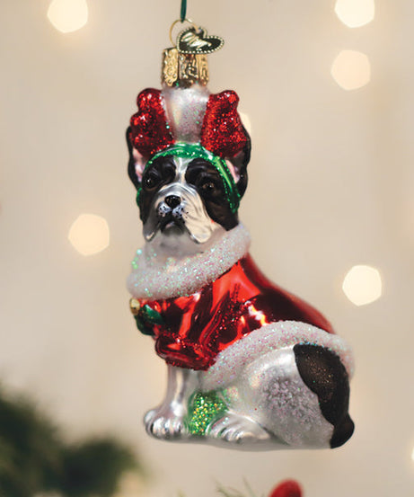 Holiday French Bulldog Ornament - Grazingbelles