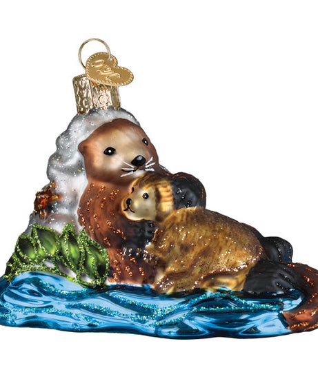 Otter With Pup Ornament