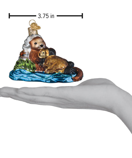 Otter With Pup Ornament