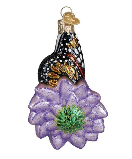 Monarch Butterfly On Flower Ornament