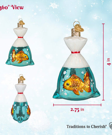 Goldfish In A Bag Ornament