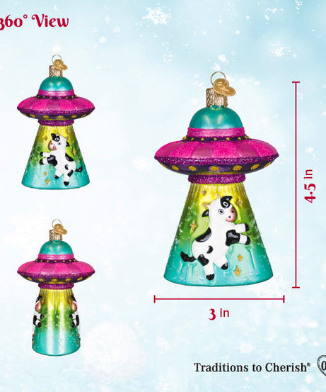 Cow Abduction Ornament
