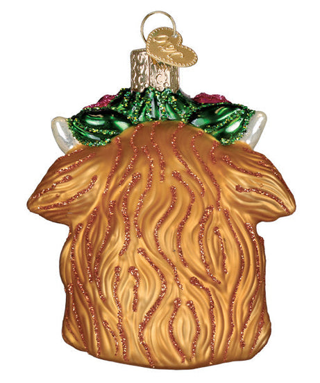 Floral Highland Cow Ornament