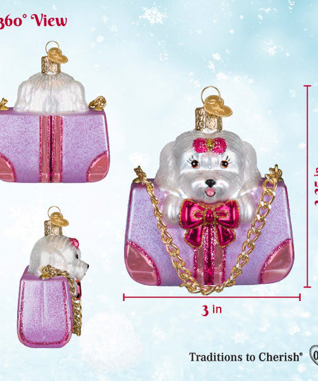 Posh Pup In Purse Ornament