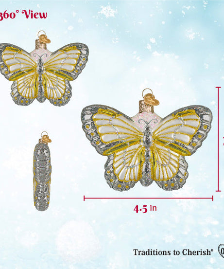 Sterling Butterfly Ornament