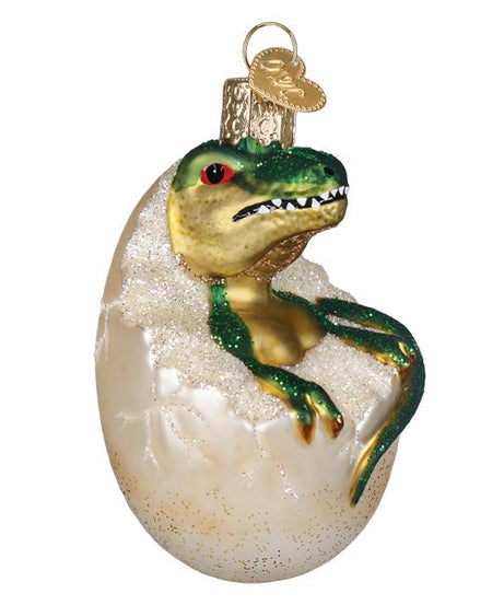 Baby Dino In Egg Ornament