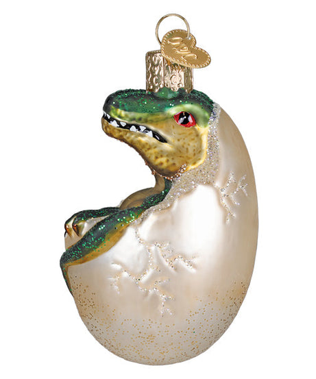 Baby Dino In Egg Ornament