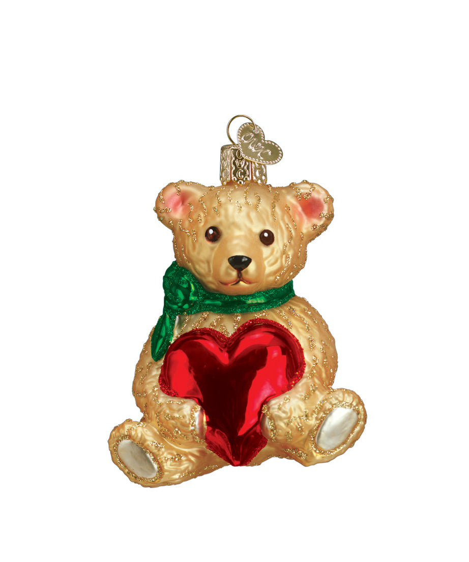 Teddy Bear W/ Heart Ornament