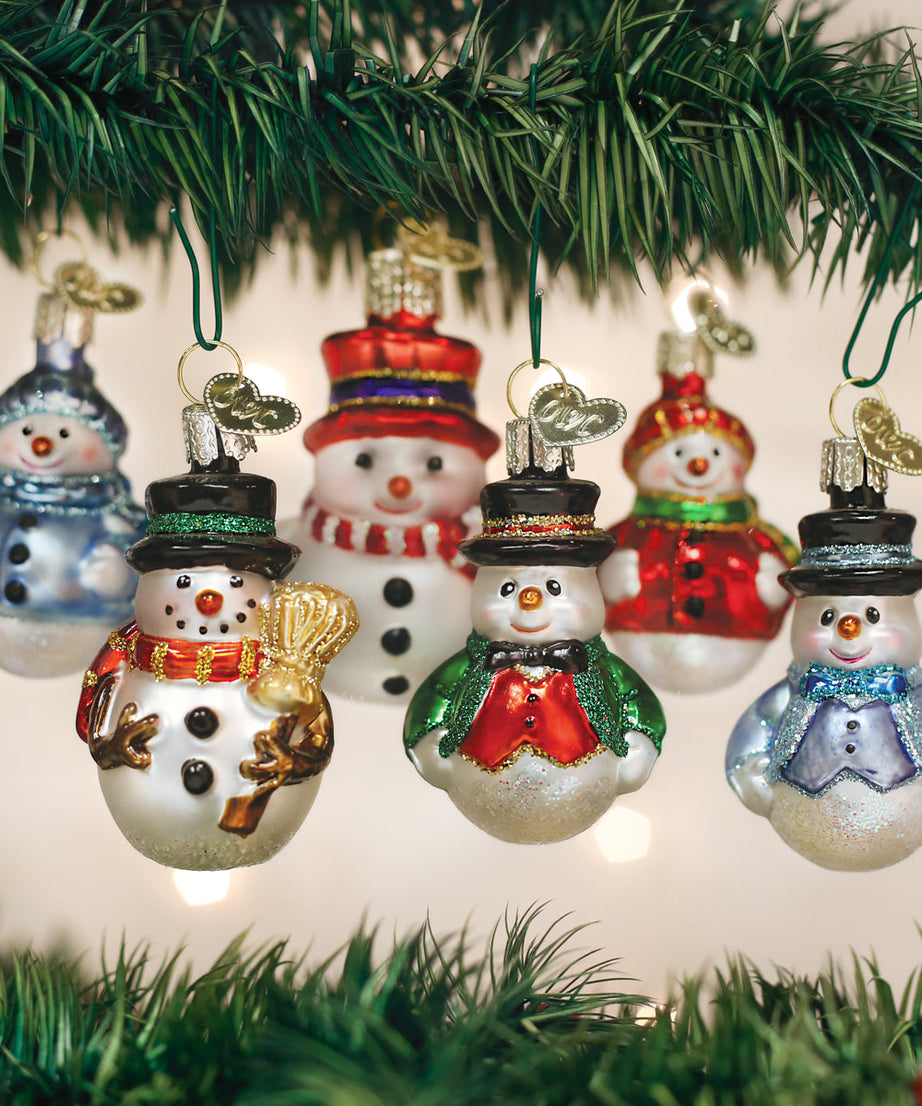 Mini Snowman Ornament Set