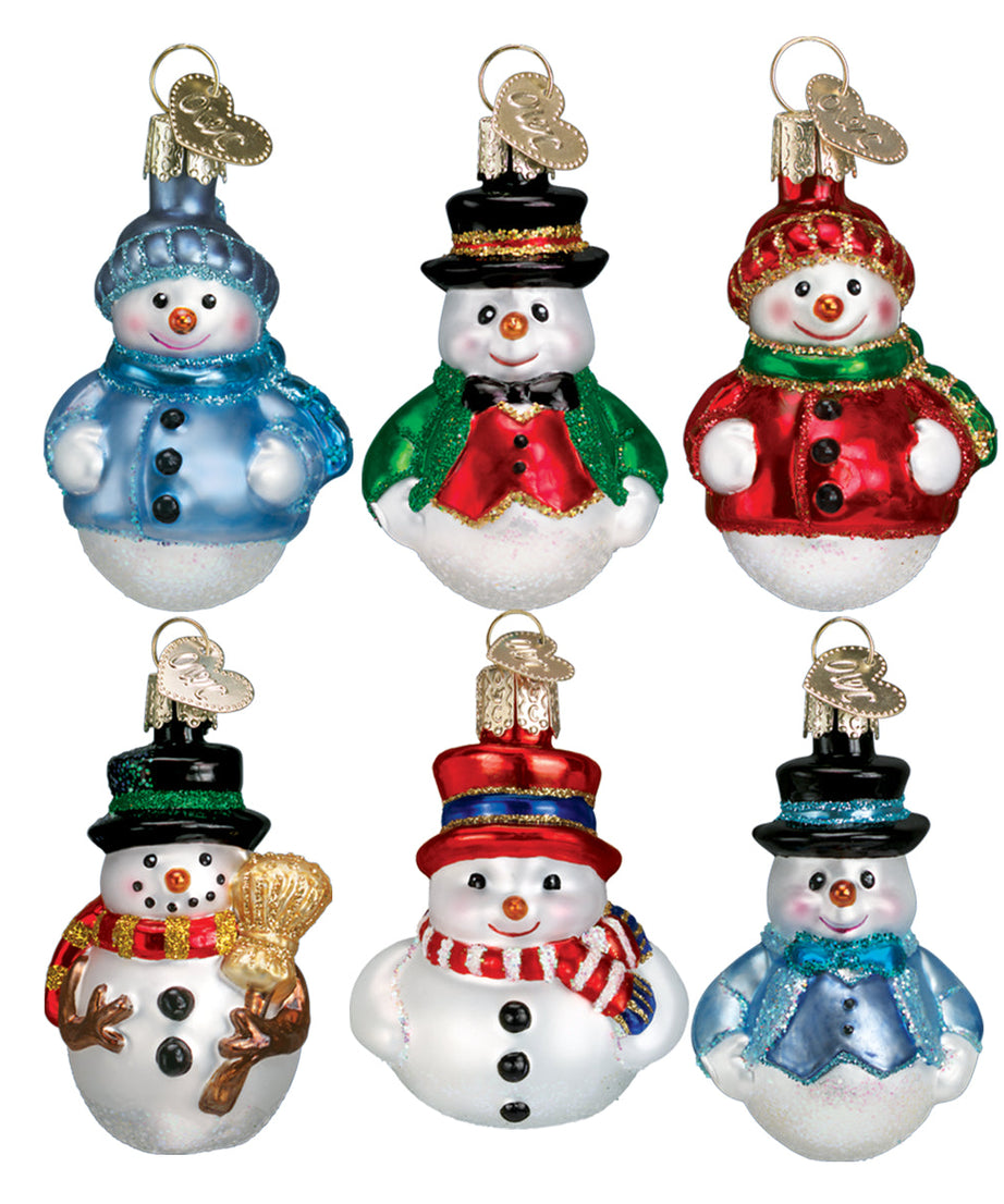 Mini Snowman Ornament Set