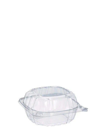 Dart ClearSeal Hinged-Lid Plastic Containers, Sandwich Container, 13.8 oz, 5.4 x 5.3 x 2.6, Clear, Plastic, 500/Carton (C53PST1) - Grazingbelles