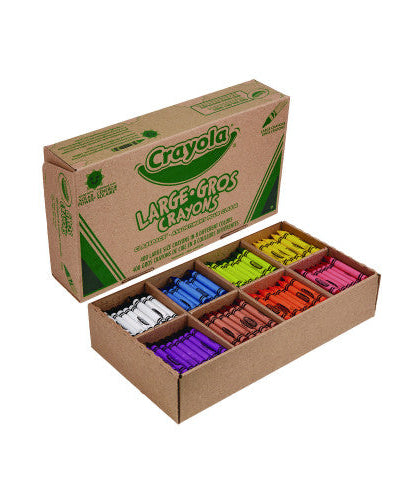 Crayola Classpack Large Size Crayons, 50 Each of 8 Colors, 400/Box (528038) - Grazingbelles