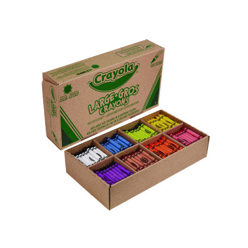 Crayola Classpack Large Size Crayons, 50 Each of 8 Colors, 400/Box (528038) - Grazingbelles