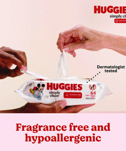 Huggies Simply Clean Fragrance Free Baby Wipes, 64/Pack, 11 Packs/Carton (53611) - Grazingbelles