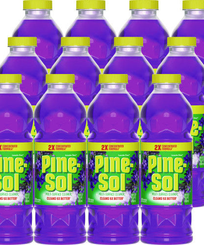 Pine-Sol Multi-Surface Cleaner Concentrated, Lavender Clean, 24 oz Bottle, 12/Carton (60153CT)