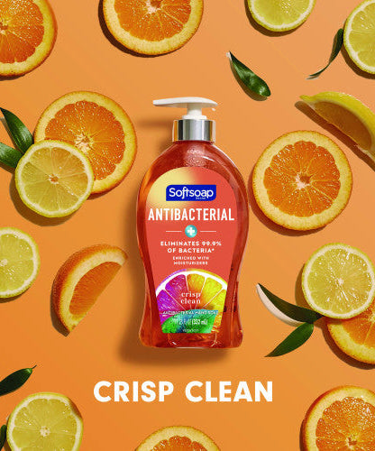 Softsoap Antibacterial Hand Soap, Crisp Clean Scent, 11.25 oz, 6/Carton (44571)