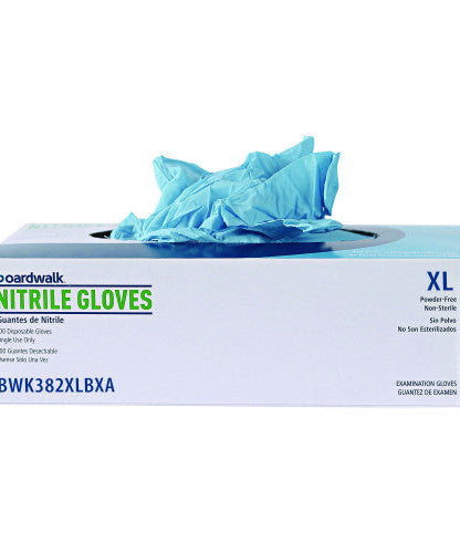 Boardwalk® Disposable Examination Nitrile Gloves, X-Large, Blue, 5 mil, 1000/Carton (BWK382XLCTA)