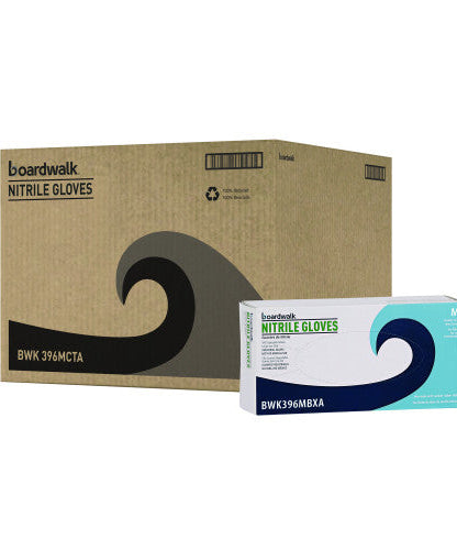 Boardwalk® Disp Powder-Free Nitrile Gloves, M, Blk, 4.4 mil, 1000/CT (BWK396MCTA)