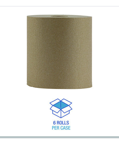 Boardwalk® Hardwound Paper Towels, Brown, 800-ft., 6 Rolls (BWK6256)