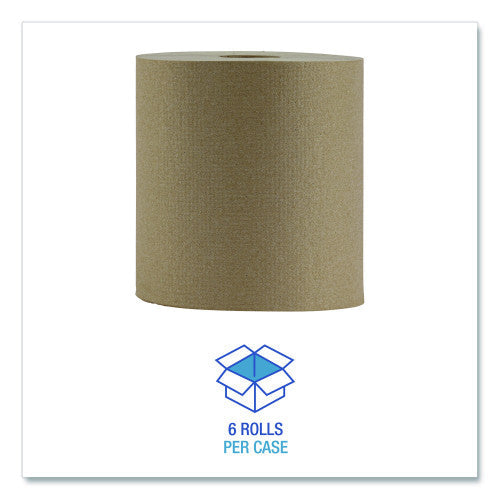 Boardwalk® Hardwound Paper Towels, Brown, 800-ft., 6 Rolls (BWK6256)
